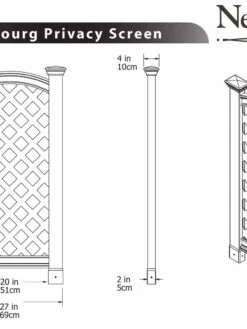 Luxembourg Vinyl Privacy Screen -Flowers Plants Shop 8593147 03V tif