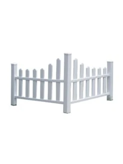 Country Corner Vinyl Picket Fence -Flowers Plants Shop 8593637 02v