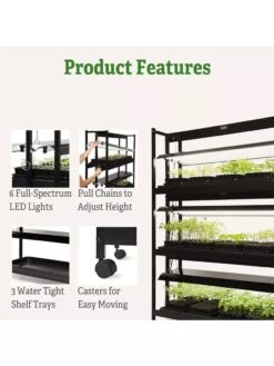 LED SunLite® 3-Tier Garden -Flowers Plants Shop 8595554 4