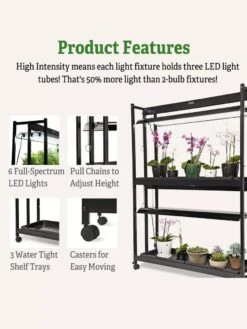 LED SunLite® High Intensity 2-Tier Garden 16 LED SunLite® High Intensity 2-Tier Garden -Flowers Plants Shop 8596023 4