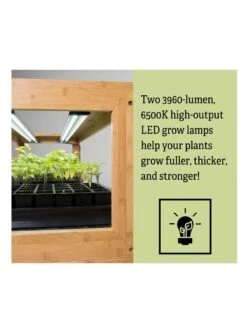 Low Bamboo LED Grow Light Garden -Flowers Plants Shop 8597720 2