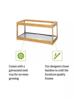 Low Bamboo LED Grow Light Garden -Flowers Plants Shop 8597720 5