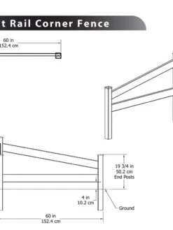 Split Rail Corner Vinyl Fence -Flowers Plants Shop 8599774 03V tif