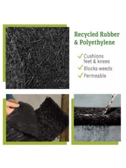 Recycled Rubber Mulch Edging, 12’ X 6” -Flowers Plants Shop 8599854 material GSC