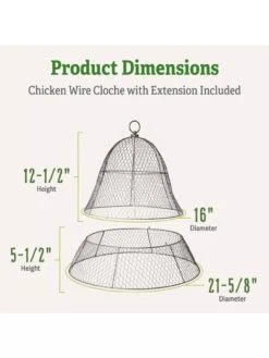 Chicken Wire Cloche With Extension -Flowers Plants Shop 8600116 1