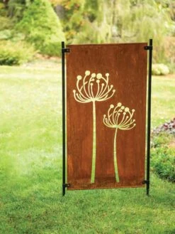 Queen Anne's Lace Corten Steel Screen -Flowers Plants Shop 8609526 00526 tif