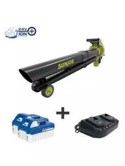 Sun Joe 24V-X2-BVM143 48-Volt ION+ Cordless Blower Vacuum Mulcher Kit