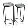 Square Nesting Plant Stands With Galvanized Trays, Set Of 2 1 Square Nesting Plant Stands With Galvanized Trays, Set Of 2 -Flowers Plants Shop 8611976 004 tif