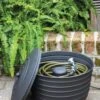 Matte Black Ribbed Hose Pot With Lid -Flowers Plants Shop 8611991 061 tif
