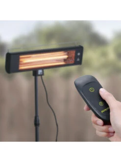 Sun Joe® 1500W Elec. Infrared OD Patio Heater, Adjust Ht. Range, W/Wall Bracket & Cover -Flowers Plants Shop 8612532 07v