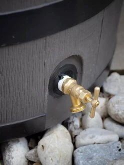 Round Rain Barrel With Planter, 35 Gallons -Flowers Plants Shop 8612856BK 10V tif