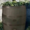 Round Rain Barrel With Planter, 35 Gallons -Flowers Plants Shop 8612856WALNT 05V tif