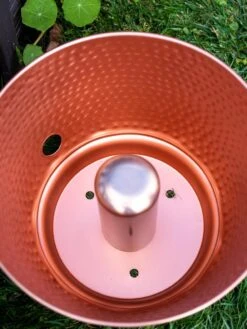 Hammered Copper Hose Pot With Lid 18 Hammered Copper Hose Pot With Lid -Flowers Plants Shop 8613311 0022
