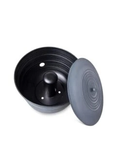 Ribbed Hose Pot With Lid -Flowers Plants Shop 8613332 5808